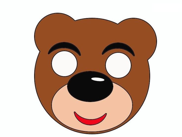 Бумажная маска медведя