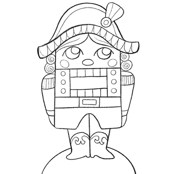 Щелкунчик раскраска