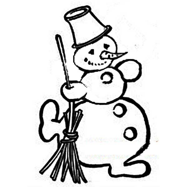 Снеговик для витражных красок