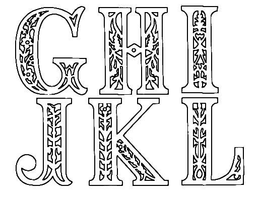 Красивые резные буквы для вырезания