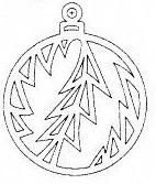 Вытынанки шарики новогодние