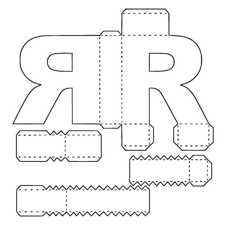 Объемные буквы трафарет