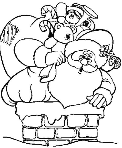 Санта Клаус раскраска