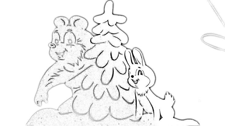 Вытанки на окна к новому году