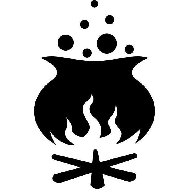 Силуэты на хеловин котёл