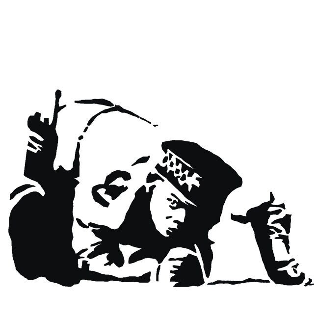 Бэнкси трафареты