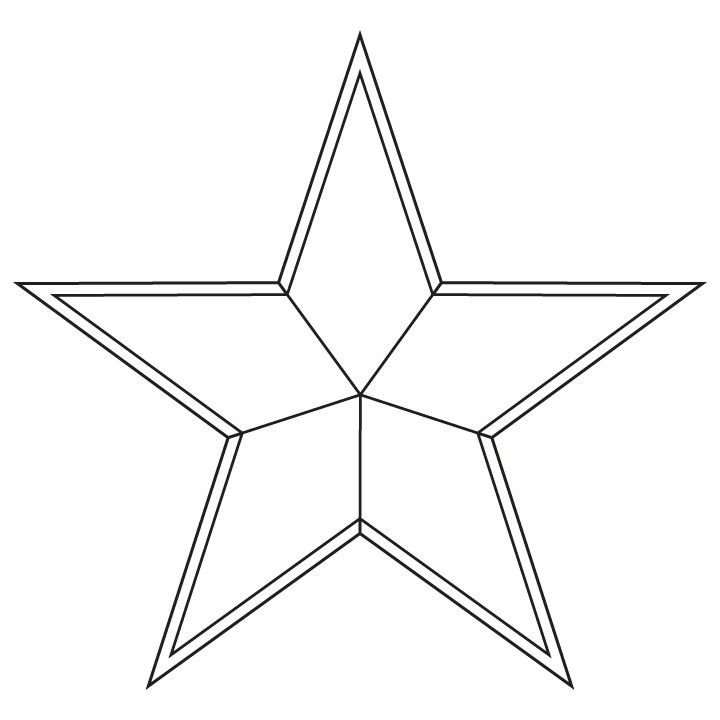 Пятиконечная звезда контур