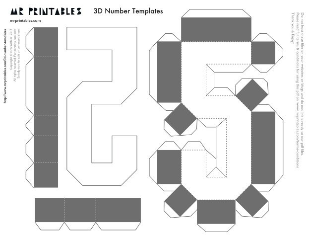 Как сделать цифры из картона, объемные и плоские, где скачать шаблоны, МК?