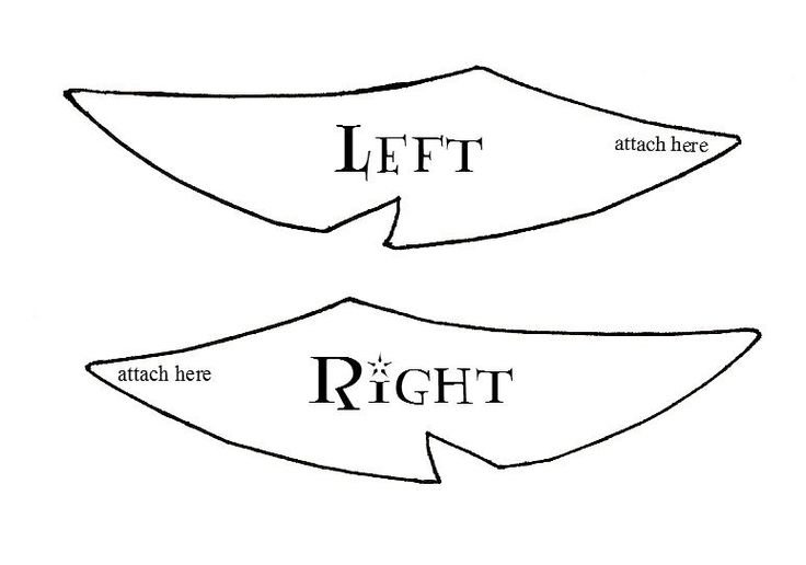 Шаблон крыльев снитча из Гарри Поттера
