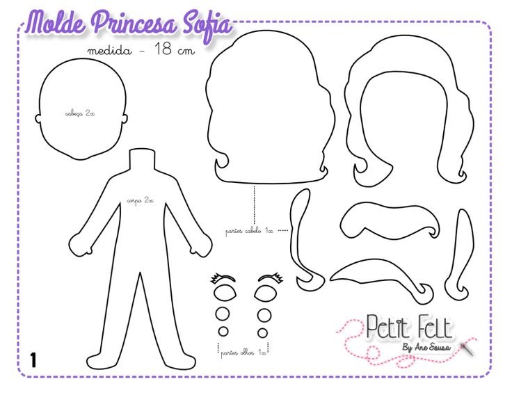 Куколка из фетра выкройка