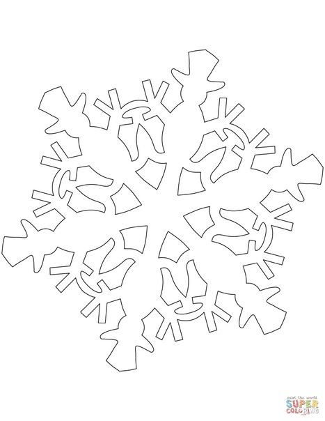 Снежинка раскраска