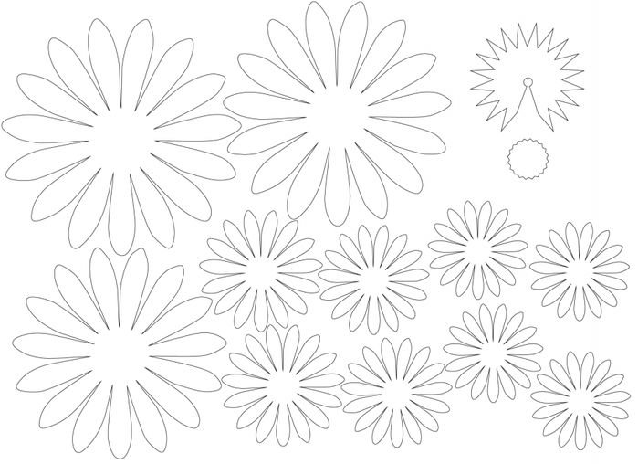 Ромашки для вырезания