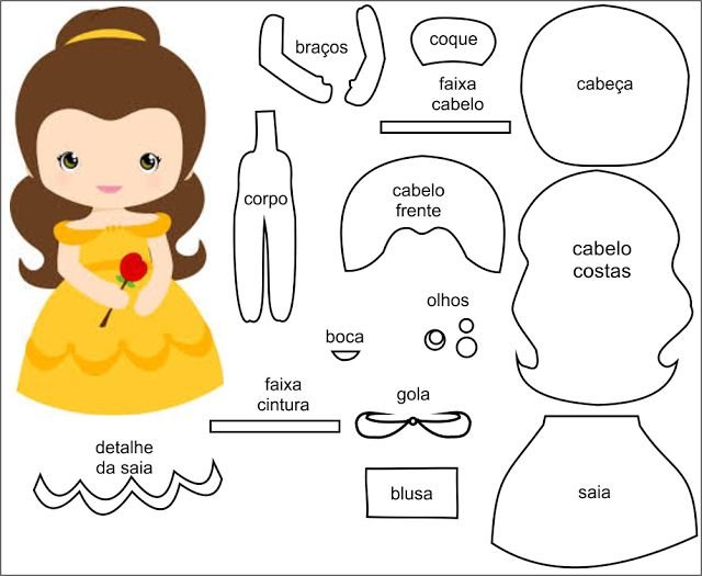 Кукла из фетра выкройка