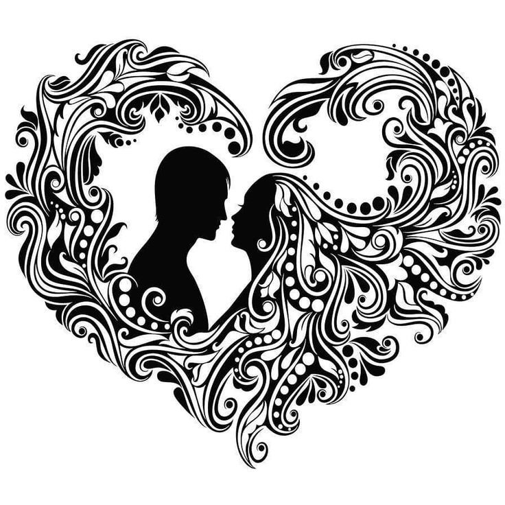 Трафарет влюбленных