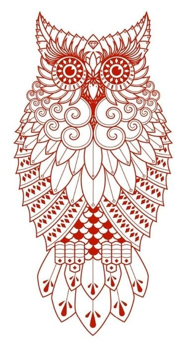 Зентангл Сова