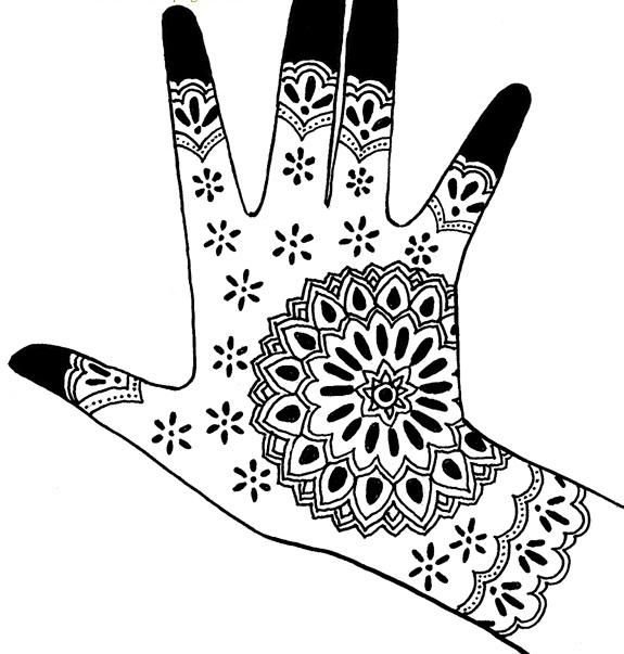 Рисование хной на руках