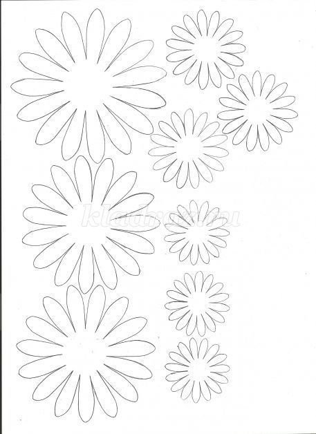 Цветы трафарет для вырезания