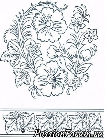 Петриковская роспись раскраска