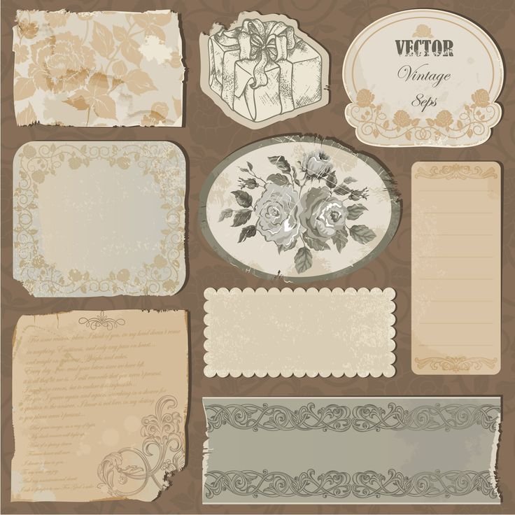 Стикеры в винтажном стиле