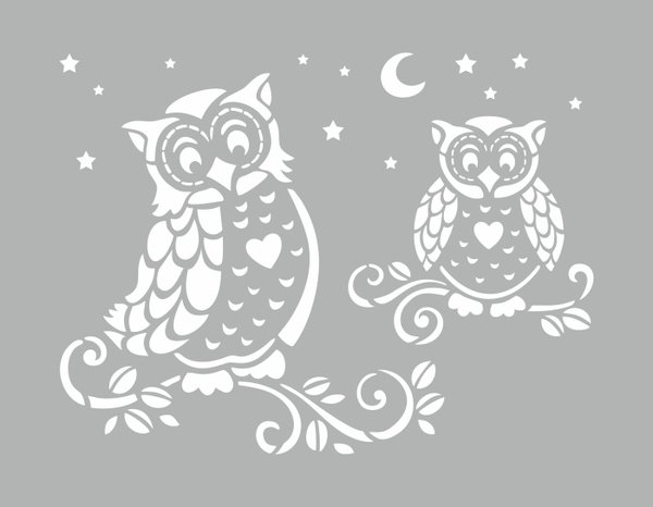Сова трафарет