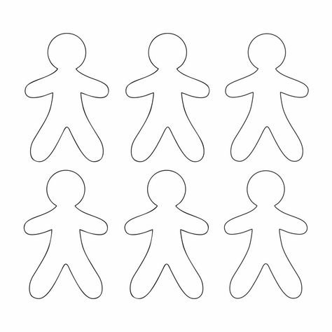 Шаблон человечка из бумаги для вырезания