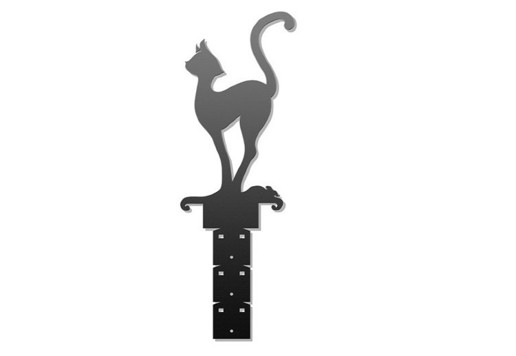 Кот на крыше трафарет