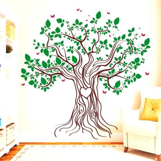 Интерьерная наклейка на стену дерево