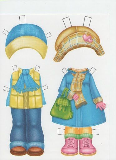 Осенняя одежда для бумажной куклы