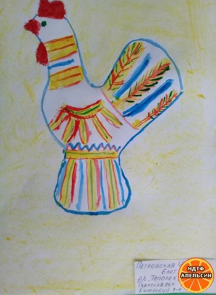 Филимоновская игрушка петушок рисование