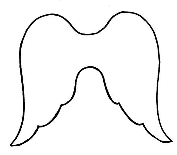 Крылья ангела трафарет для вырезания