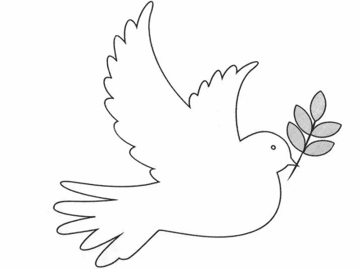 Голубь мира шаблон