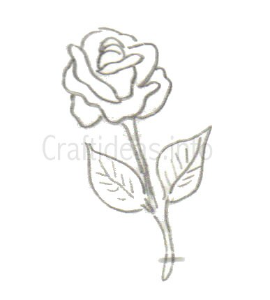 Роза шаблон для рисования