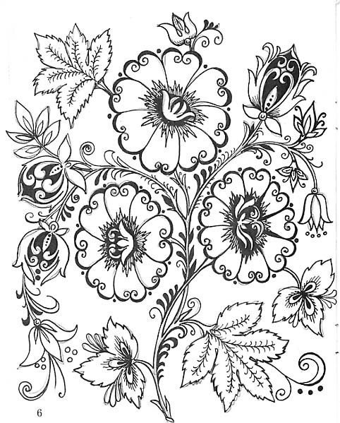 Хохлома раскраска