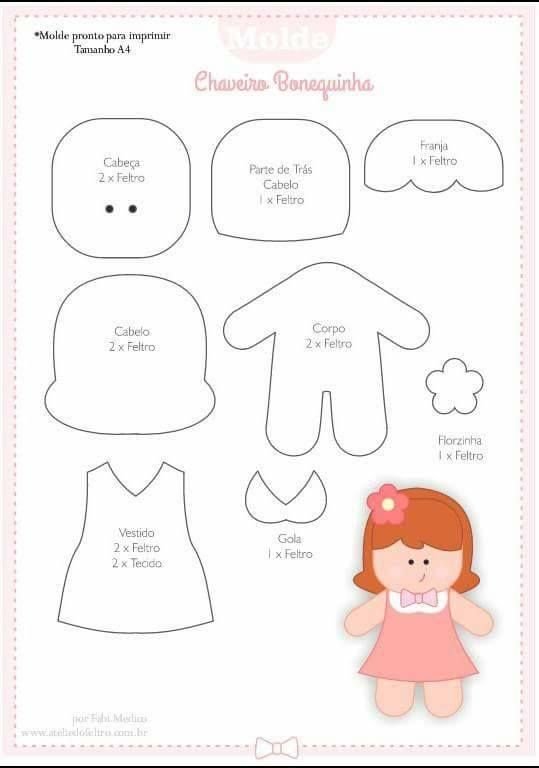 Игрушки из фетра выкройки