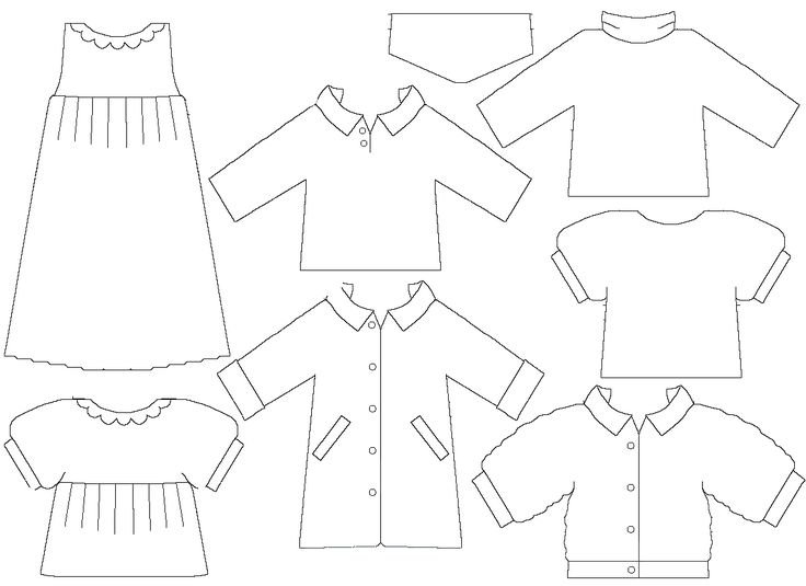 Кукла трафарет для одежды