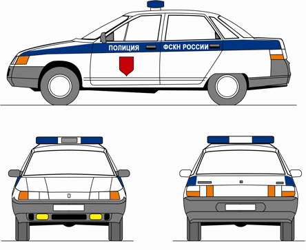 Цветографические схемы автомобилей оперативных служб
