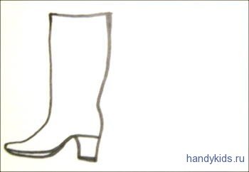 Сапог трафарет