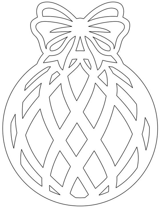 Новогодние шары трафареты на окна