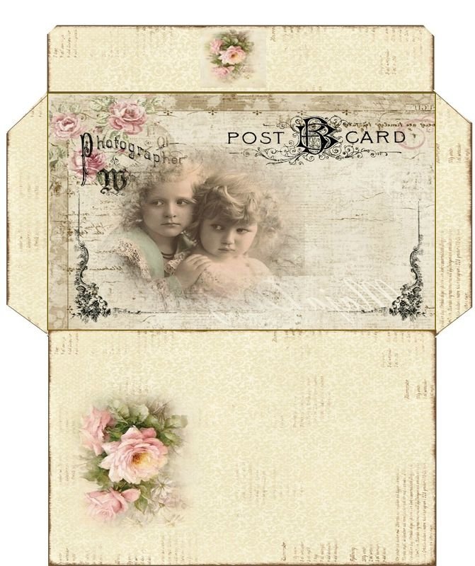 Винтажные конверты для распечатки