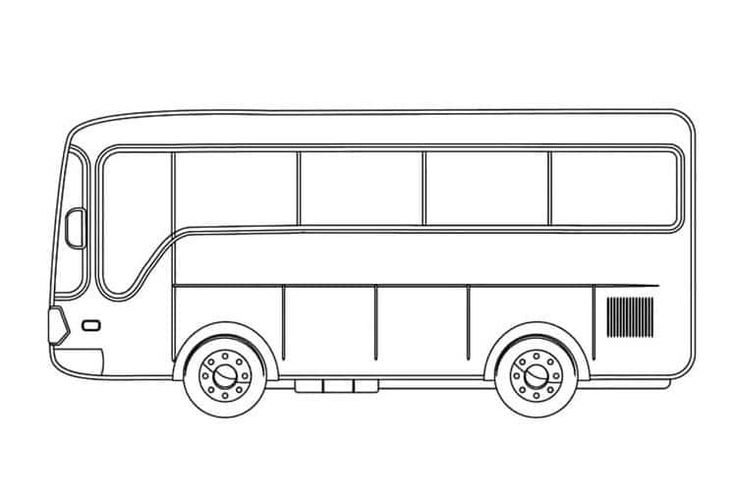 Автобус раскраска для малышей