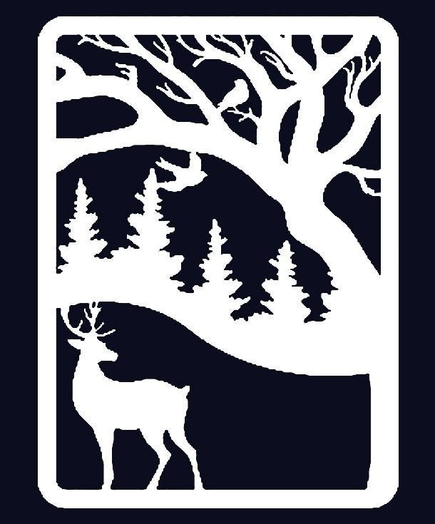 Лес трафарет для вырезания