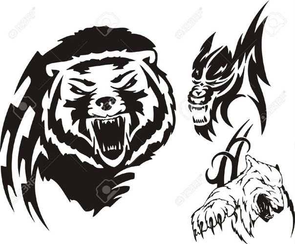 Кельтский узор медведь