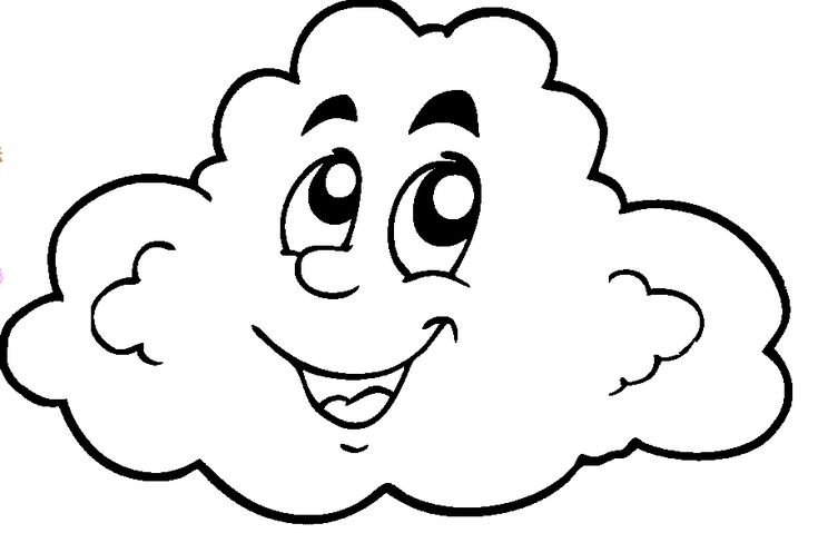 Облако раскраска для детей