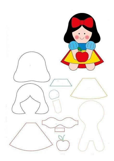 Трафарет куклы из фетра