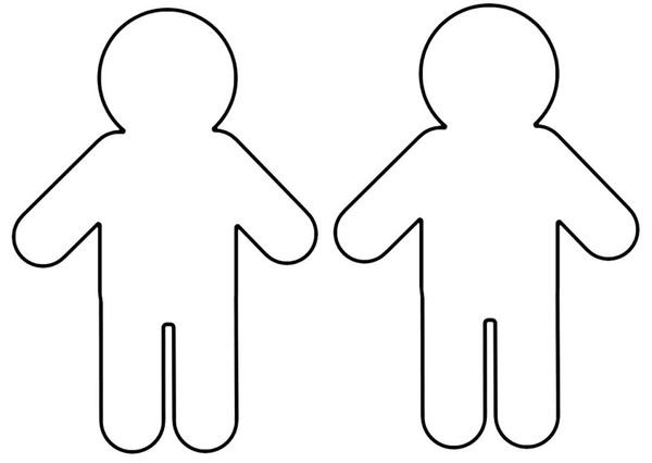 Контур человечка для вырезания