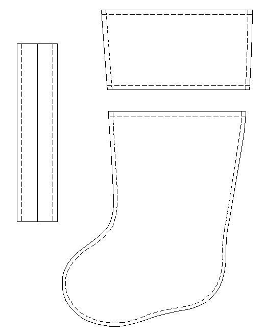 Лекало Рождественского сапожка