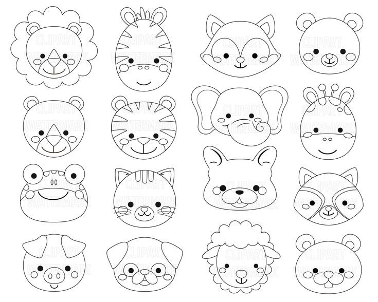 Шаблоны мордочек животных для поделок