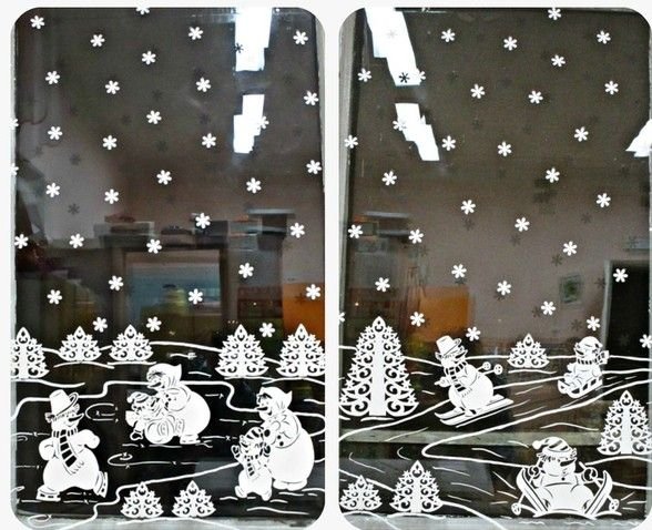 Сюжет на новый год на окна