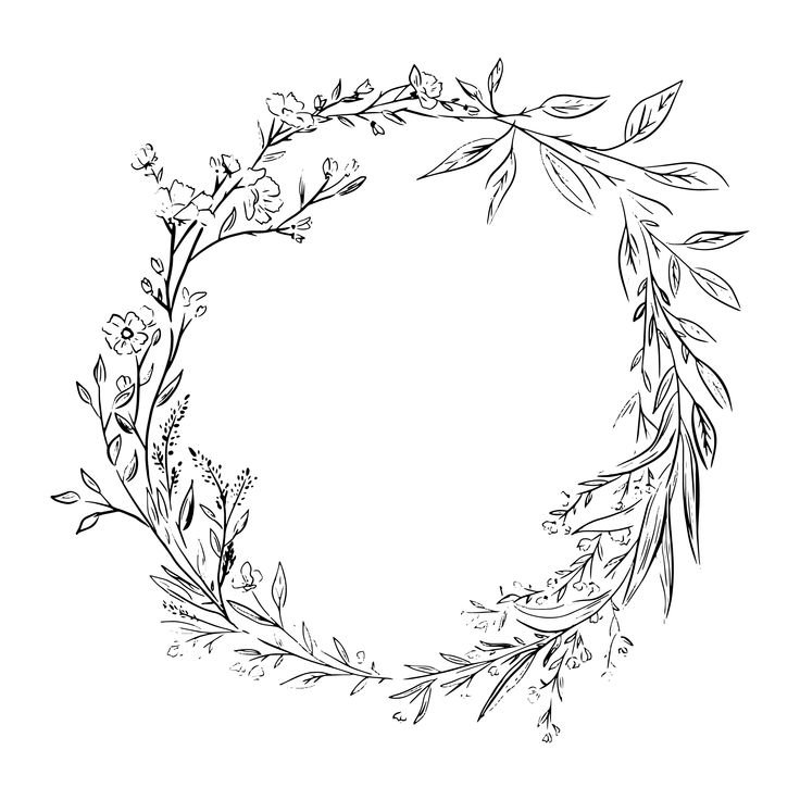 Цветочный орнамент в круге