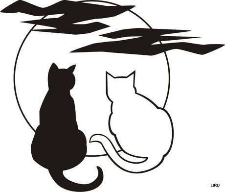 Трафарет кошки